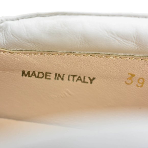 No21: Metallic Gold/Silver, Leather Bow Flatforms - Picture 8 of 11